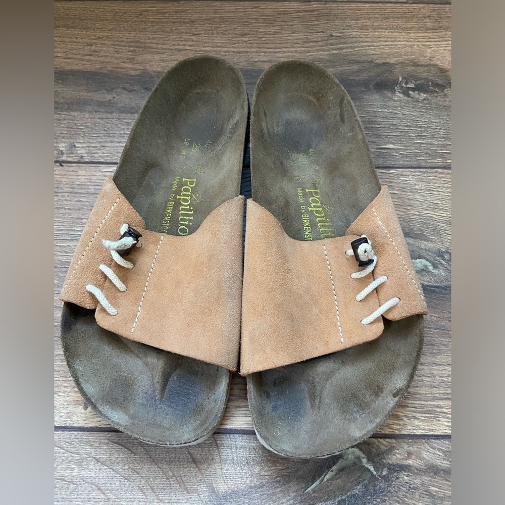 Rare Papillio Birkenstock Masai Tan Suede Sandal
